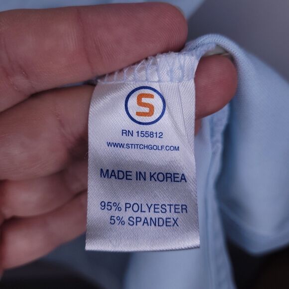 Stitch Polo Shirt Mens M/L Blue Colorblock Golf Performance - Picture 10 of 11